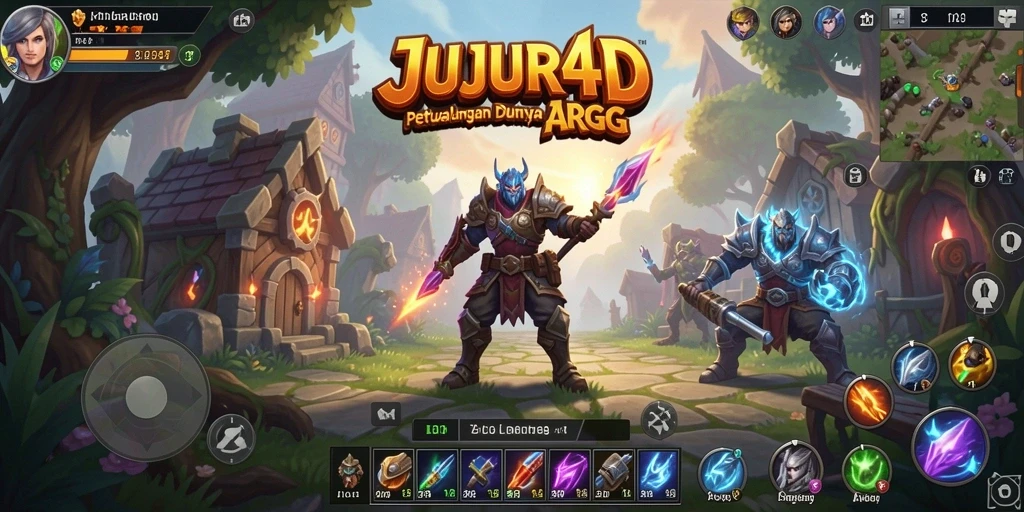 Screenshot JUJUR4D menampilkan aksi seru dalam pertarungan ARPG.