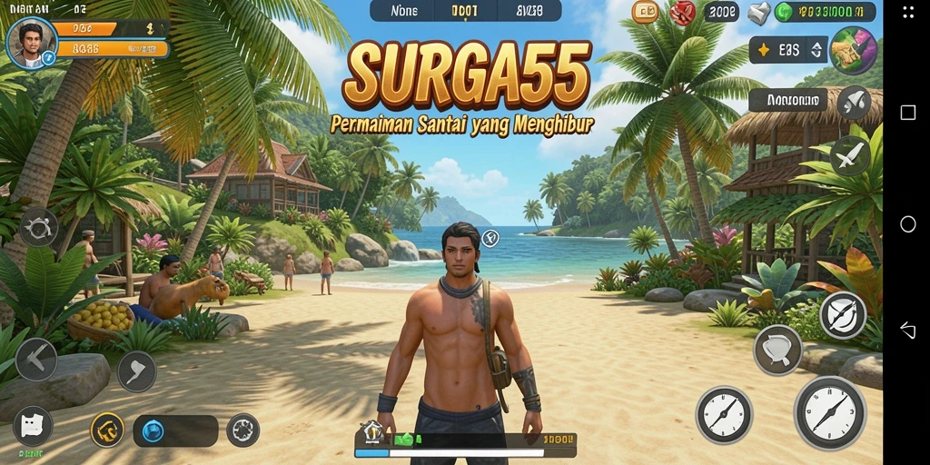 Screenshot gameplay SURGA55 yang penuh warna dan menarik.